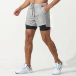 Camo Running Shorts Men 2 in 1 Double-Deck Quick Dry Gym Sport Shorts Fitness