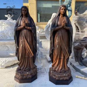 Quality Brass Virgin Mary Statue Mother Mary Statue Bronze Sculpture Women Life Size Metal Factory Spots Goods wholesale
