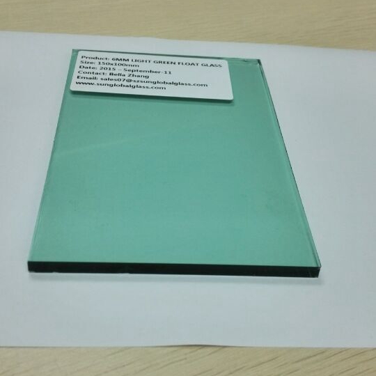 Top quality 4mm Light green float glass panel