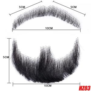 Quality Fake beards, men's realistic human hair synthetic beards, invisible and lifelike sideburns, handlebar mustaches, and wholesale options. wholesale