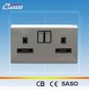 Buy cheap LK6056D Stainless steel double 13A UK British socket from wholesalers