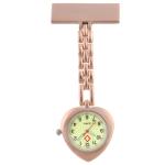Heart Nurse Quartz Watches Fob Pocket Watches Nursing Gift Lapel Silver Brooch