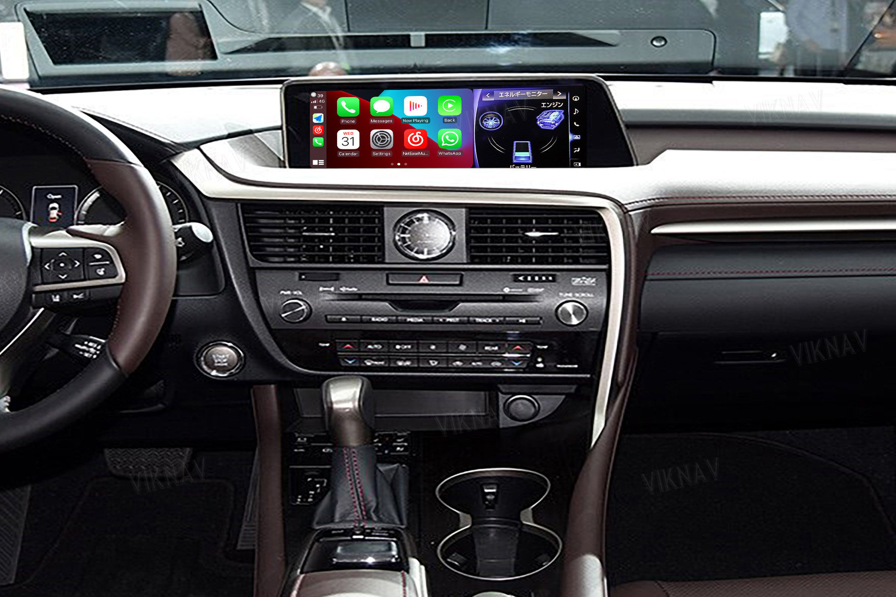 Viknav Fit For Original Car 12.3 Inch Screen Linux System For Lexus RX 2016 2017 2018 2019 Wireless Apple CarPlay