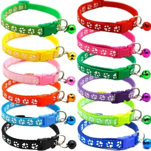 Quality Factory Wholesale Cat Collar Pet Bell Collar Multi Color Cat Accessory Safety Buckle Collar For Cat And Puppy wholesale