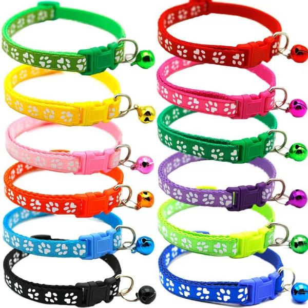 Factory Wholesale Cat Collar Pet Bell Collar Multi Color Cat Accessory Safety