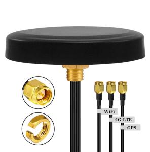 Quality Outdoor Waterproof 3 in one combo puck hockey antenna MIMO LTE 4g 5g GPS dual band 2.4ghz 5.8ghz wifi puck antenna wholesale