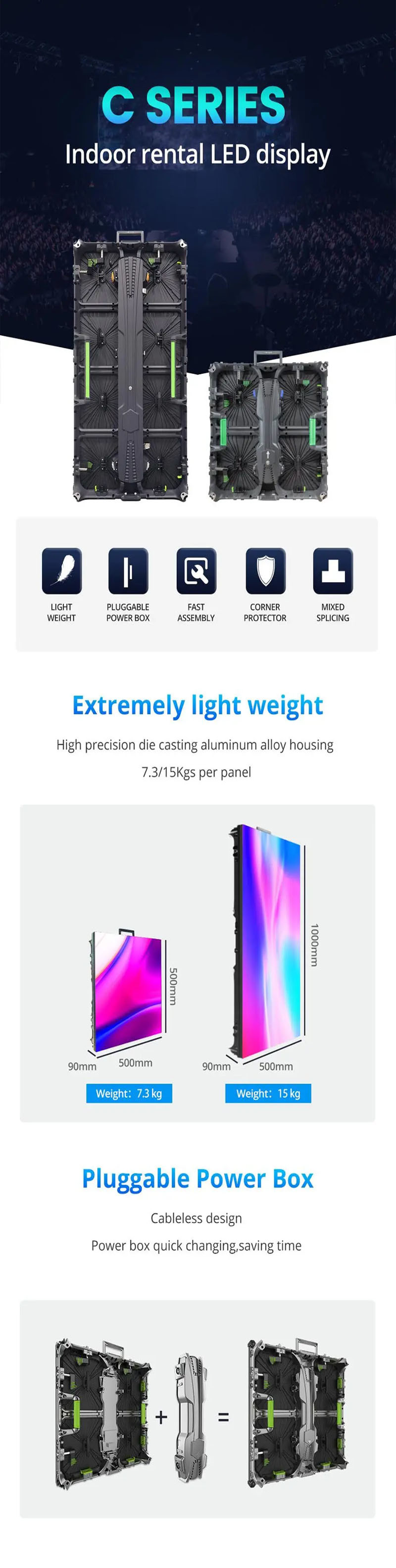 LED P4.81 Indoor Digital Signage , Advertising Stage Screen Rental