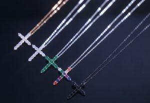Quality ODM 925 Sterling Silver Neckalce Diamond Cross Pendant Jewelry wholesale