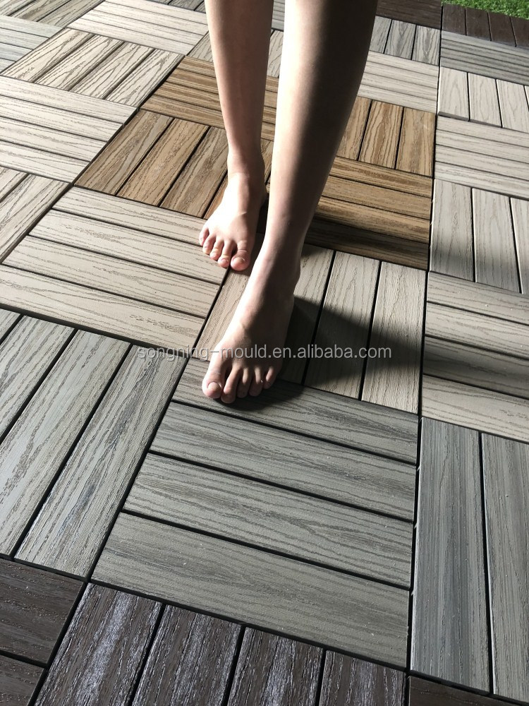 Embossed Surface PVC/WPC Deck Tiles for Outdoor Garden Floor 3 Years After-sales Service