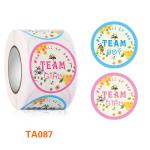 Coated Paper Seal Sticker Label Team Girl Boy Children Sticker With Flower