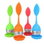 Amazon Hot Stainless Steel BPA-Free Silicone Strainer Loose Leaf Tea Infuser for