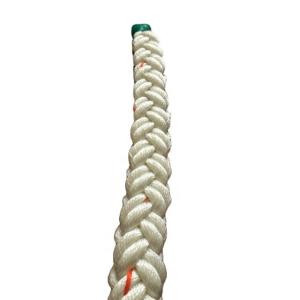 Quality Abrasion Resistance 8 Strand Polyester Mooring Rope White Color For Ships wholesale