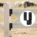 Carbon Steel Mounting Joist Hanger Brackets Black 16pcs For 2x4 Post To Wood