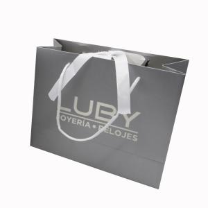 Quality Hot Stamping Custom Luxury Gift Bags Recyclable Kraft Shopping Bags With Handles wholesale