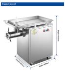 Stainless Steel Meat Grinder 2200W 150KG N.W Hotel Equipment With Capacity