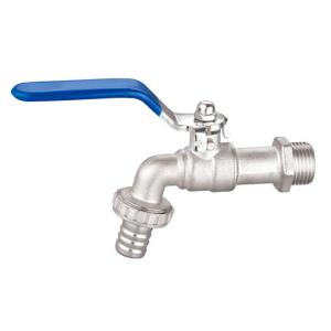 Quality Threaded Nickel Plated Brass Ball Bibcock Valve Max.25bar Pressure wholesale