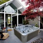Acrylic Outdoor Bathtub Whirlpool Massage Spa Tub For 6 People