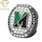 Custom Silver Award National Sports Championship Rings With Bling Stones