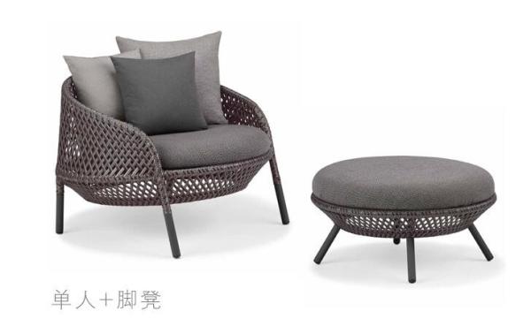 Leisure Aluminium PE Rattan chairs For Hotel All weather Outdoor Garden Patio