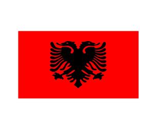 Quality Knitted Polyester Albania Flag 90x150cm Outdoor Canvas Header With Grommets wholesale