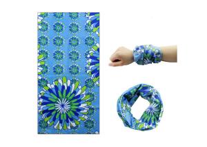 Quality Blue Dandelion Cycling Headwear , Motorcycle Headgear Sweat Absorption wholesale