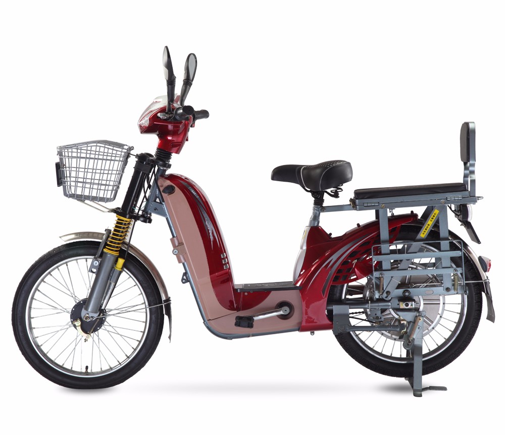 Large Capacity 48V 500W Electric Food Delivery Bike With Front And Rear Drum Brake