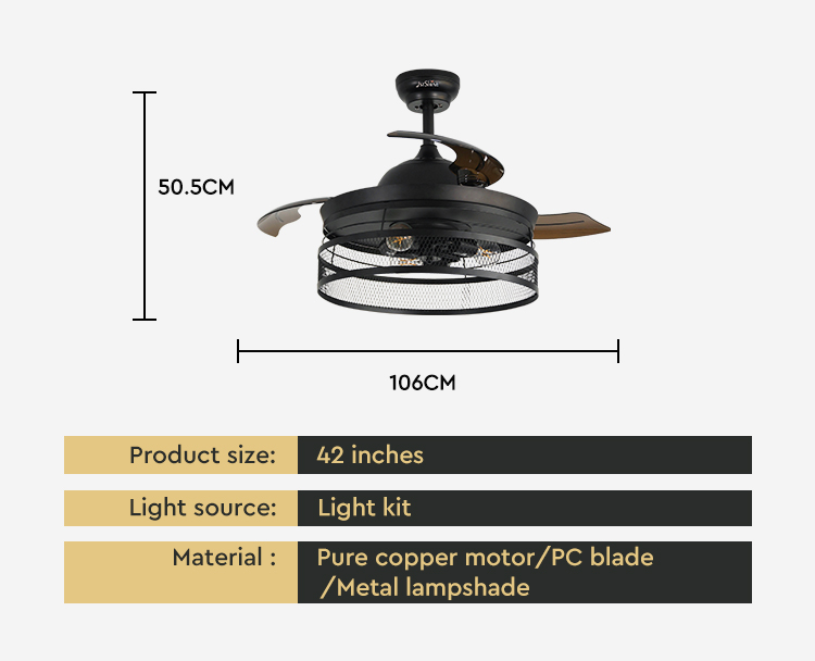 Invisible ceiling fan