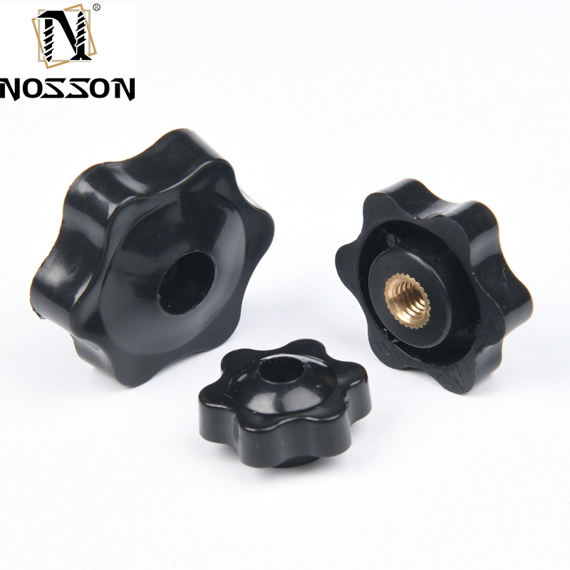 Chrome Plated Oil Gas Plastic Knurled Clamping Nuts Knob Handle Star Knob Assortment Kit M4/M6/M8/M10 Threaded Hand Knob