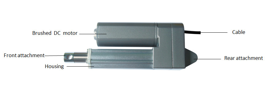 Micro Electric Actuator 12volt, 4inch stroke 50KG load , Waterproof Electric Pistion With Limit Switches IP65