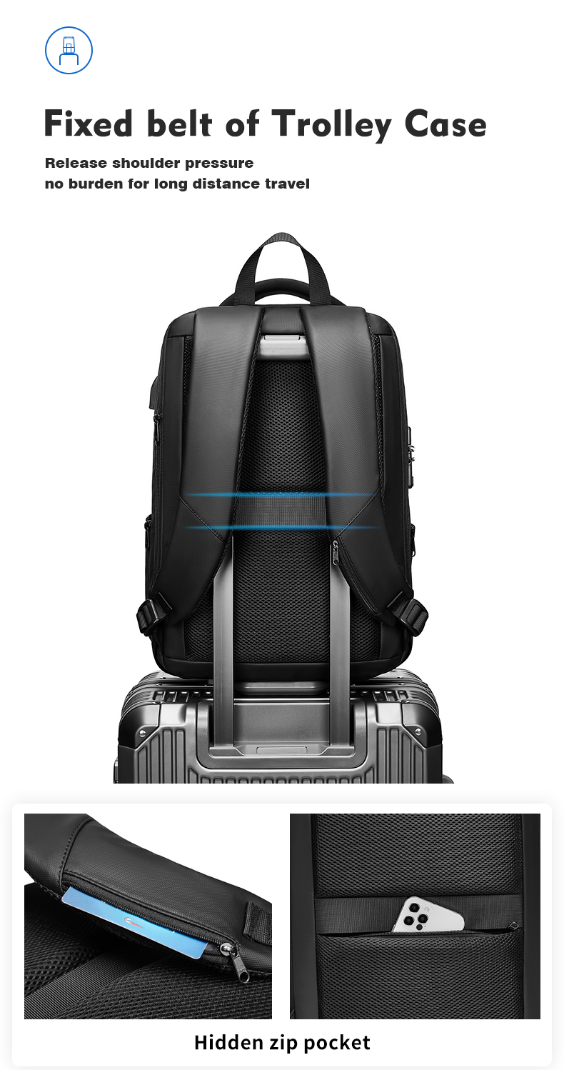 Oxford 15.6 Inch Laptop Backpack 20-39 Litre Business Waterproof Backpack