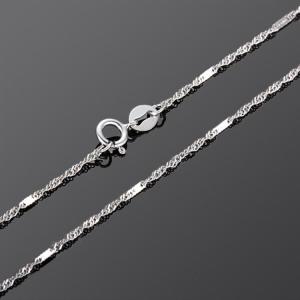 Quality 18K White Gold Italy Link Chain Necklace for Women Gift 16 inches (NG016) wholesale