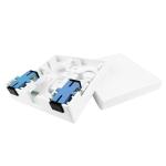Gray 2 Cores UPC Plastic Fiber Optic Faceplate Socket Panel for Indoor FTTH