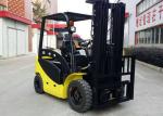 Yellow Industrial Lift Truck , Battery Powered Forklift With Two Lifting