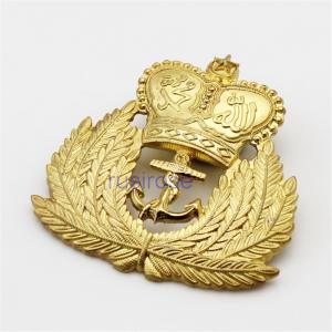 Quality Crown metal badges made to order, painted metal medallions, custom badges, hollow crown gold badge wholesale