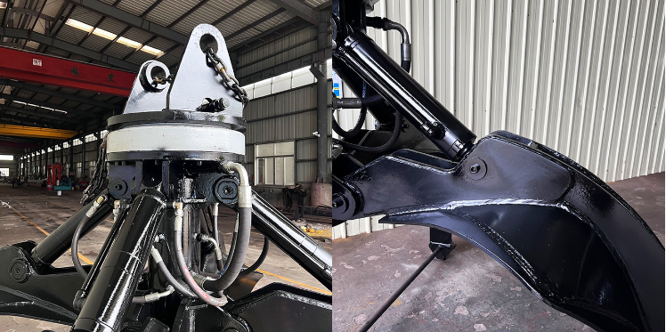 Q690D Mechanical Orange Peel Grab For CAT VOLVO JCB Excavator