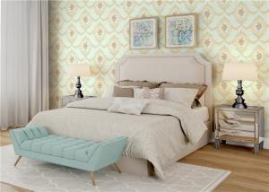 Quality Damask Non Woven Wallpaper Removable American Style For Bedchamber wholesale