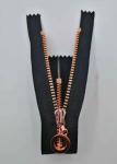 Y Style Metal Teeth Zipper With Auto Lock For Work - Wear / Closed Ended Metal
