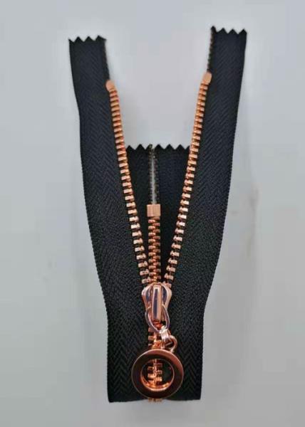 Y Style Metal Teeth Zipper With Auto Lock For Work - Wear / Closed Ended Metal