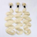 Brazilian virgin human hair White blonde 60 human hair extensions weave weft
