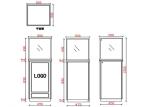 Modern Jewelry Glass Display Cabinet With Lights , Retail Jewelry Display Cases