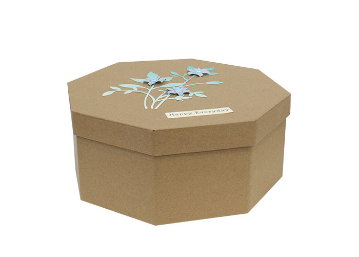 Hexagon Shaped Paper Craft Gift Box New Design