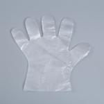 FTransparent Embossed PE Disposable Serving Gloves