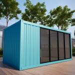 Outdoor 20ft Prefabricated Steel Structure Home House Container Flat Pack Houses