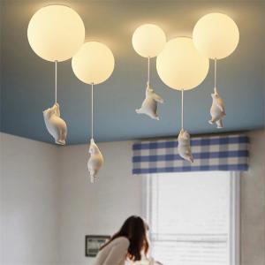 Quality Modern LED balloon Ceiling Lights Warm Cartoon Bear Ceiling lamp Kids room chandelier (WH-MI-303) wholesale