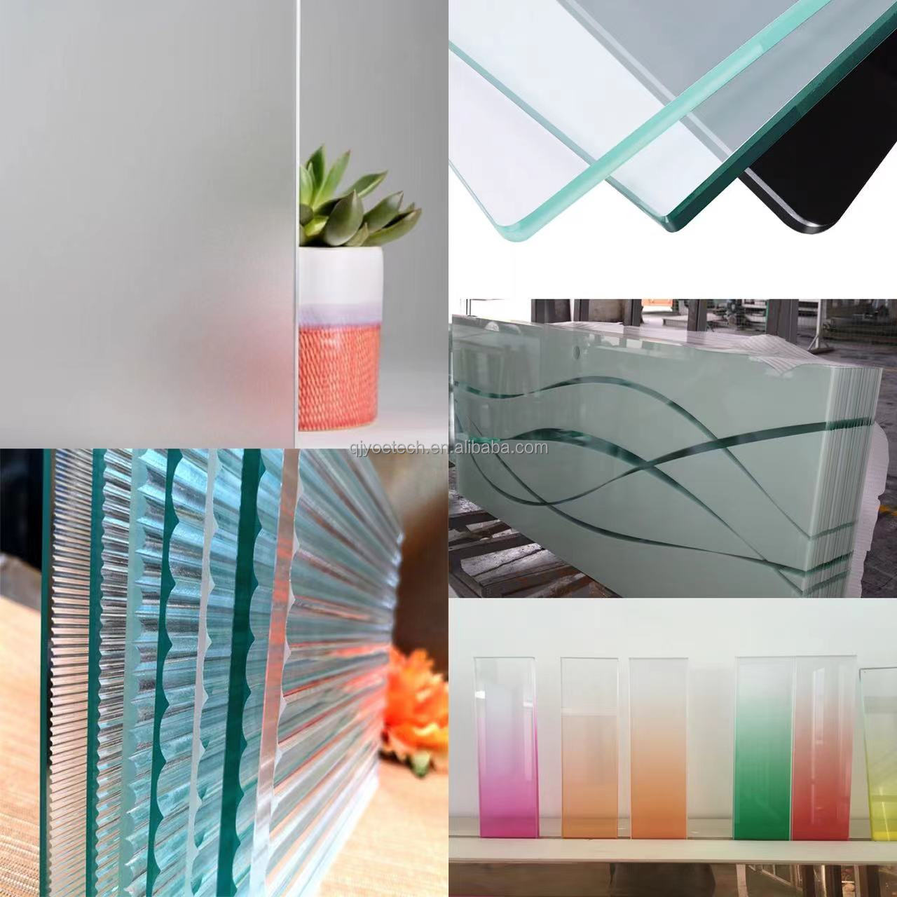 QJY-HD Tempered Glass Black Adjustable Hinged Single Framleless Shower Door for Living Room