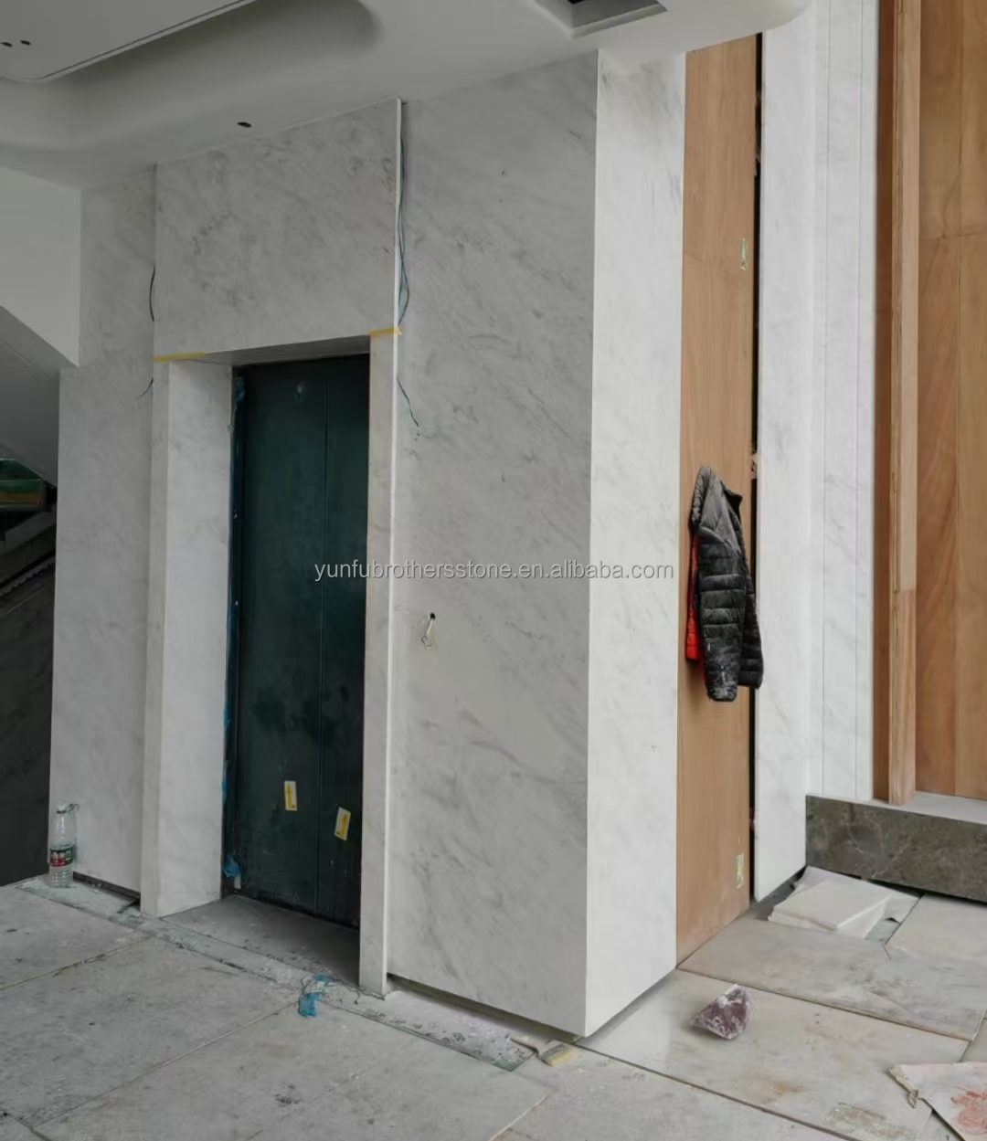White Thassos Marble Big Slab Polished Stone Wall Panel Tile for Modern Hotel Design