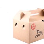 Sustainable Fried Chicken Boxes Packaging Meal Paper Box UV Coating