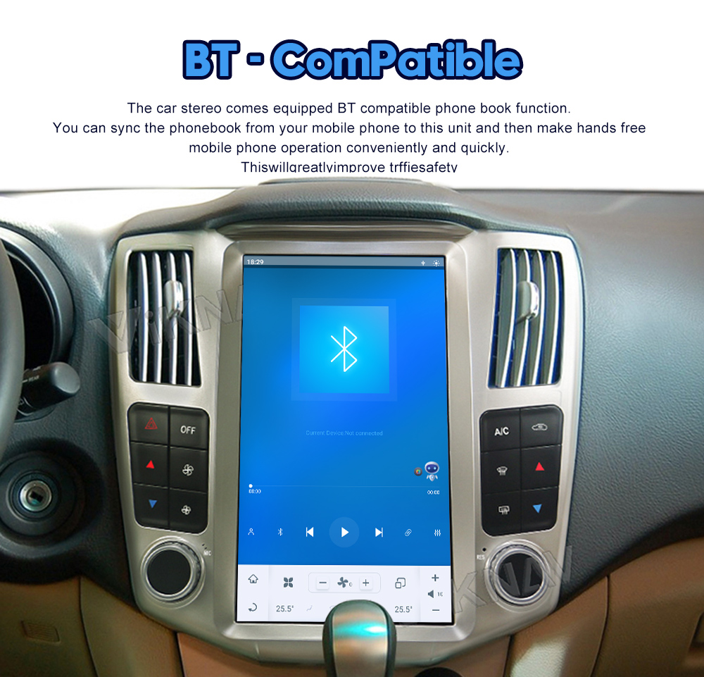 12.1 Inch Full Screen Android Car Radio For Lexus RX RX300 RX330 RX350 RX400H