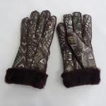 Promotional fashion 5 fingers warm sheepskin shearling gloves