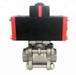 DN15 Stainless Steel 304 Pneumatic Actuator 3pc Ball Valve AT32.40 small